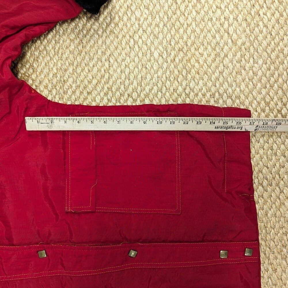 Vintage Buddy Bates Size 8 Red Nylon Jacket with Black Trim 90s Y2K Gorpcore - Picture 9 of 12